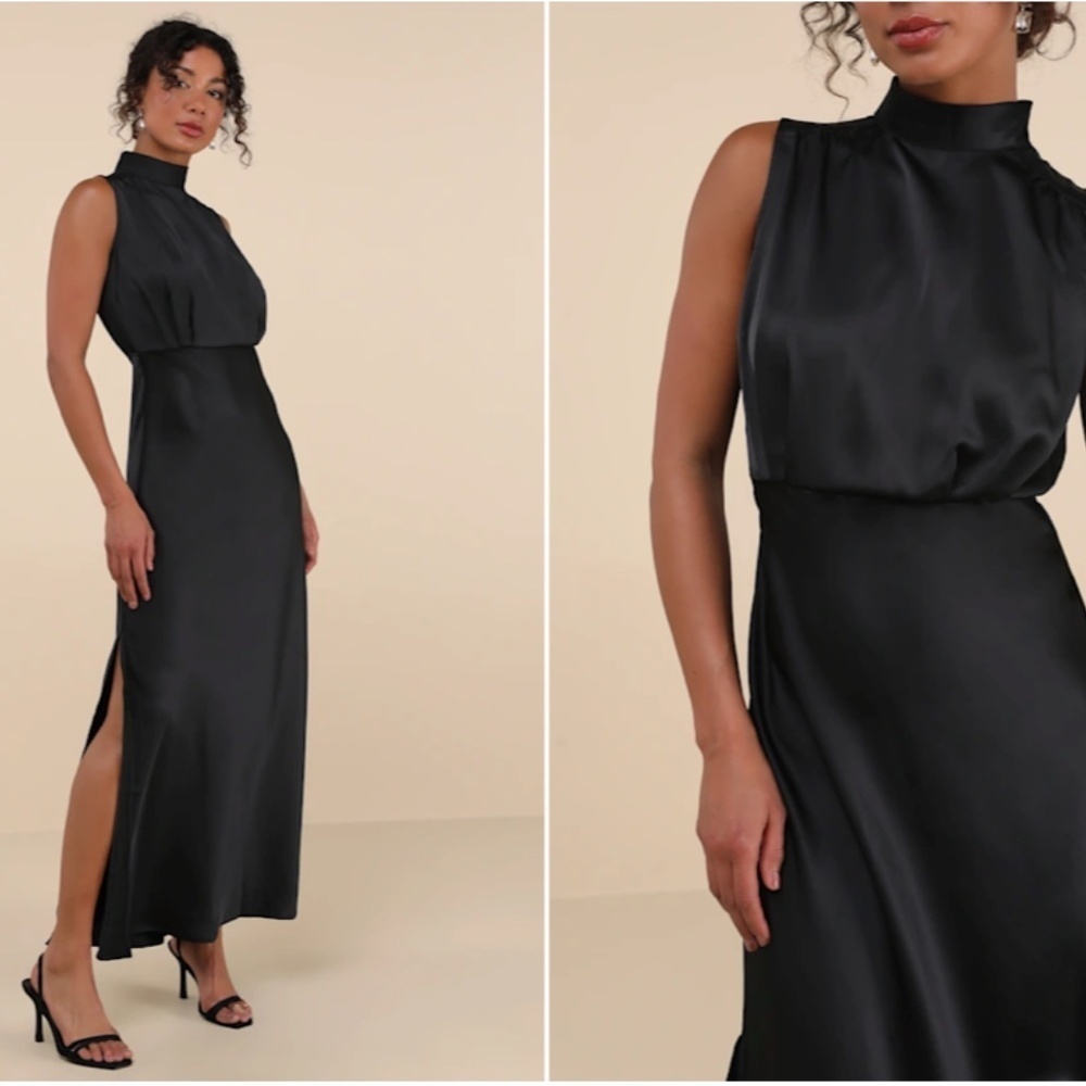 LULU's Elegant Sophisticated Special Event Wedding Bridesmaid Flowy Chiffon - Picture 5 of 6